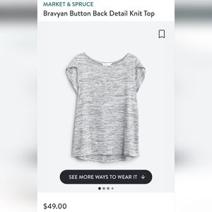 Market and Spruce Bravyan button down back detail knit top